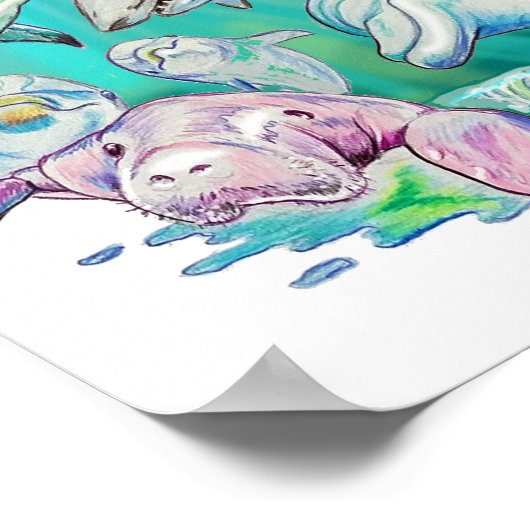 Blatt für den Meeresbereich (Matte) Poster (Ecke)