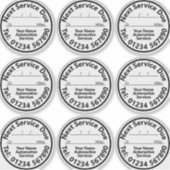 Blatt für den nächsten Auto-Service wegen der Aufk Aufkleber (Vorderseite)