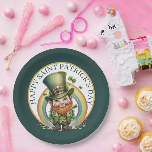 Blatt für Party am St. Patrick's Day Pappteller (Party)