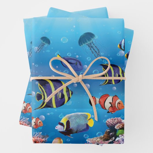 Blatt für tropische Fische, Meeresbodenwaschpapier (Beispiel)