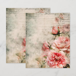 Blatt für Vintage Paris-Rose