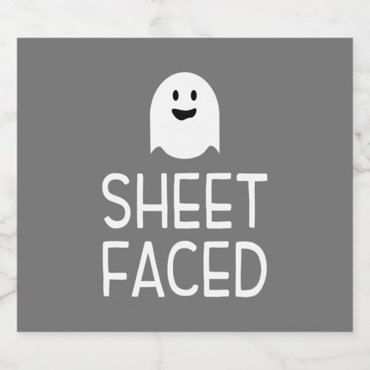 Blatt gegenüber Funny Halloween Party mit Niedlich Bierflaschenetikett (Einzelnes Label)