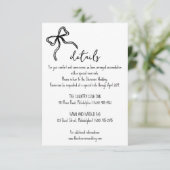 Blatt gezeichnete Wedeldetails-Karte Einladung (Stehend Vorderseite)