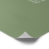 Blatt Green 7 Tabelle Hochzeitdiagramm Poster (Ecke)