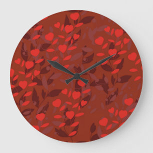 Blatt Große Wanduhr
