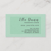 Blatt-Grün schräg gelegener Visitenkarte (Rückseite)