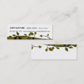 Blatt-grüne Niederlassungs-Bio modernes Mini Visitenkarte (Vorne/Hinten)