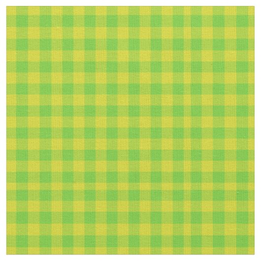 Blatt-grünes und gelbes Karo-Gingham-Muster Stoff (Nahaufnahme)