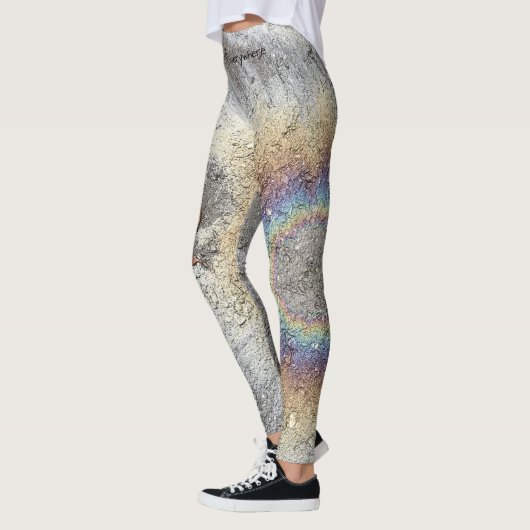Blatt-Herz- und Regenbogen-Leggings Leggings (Links)