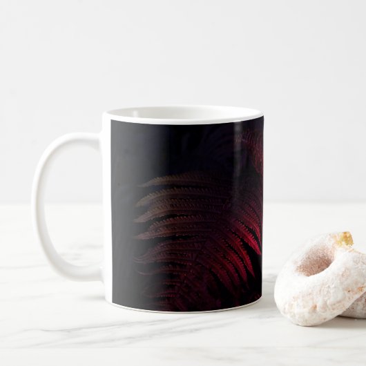 Blatt in Rosa-Tönen Kaffeetasse (Mit Donut)