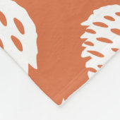 Blatt & Kiefernzapfen Fleecedecke (Ecke)