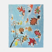 Blatt-Kinder Fleecedecke (Vorderseite)