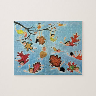 Blatt-Kinder Puzzle