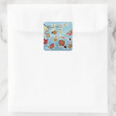 Blatt Kinder Quadratischer Aufkleber (Tasche)