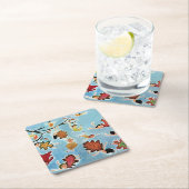 Blatt-Kinder Rechteckiger Pappuntersetzer (Vor Ort)