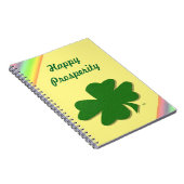 Blatt-Klee der U-Auswahl Farbgrün-viel Notizblock (Rechte Seite)