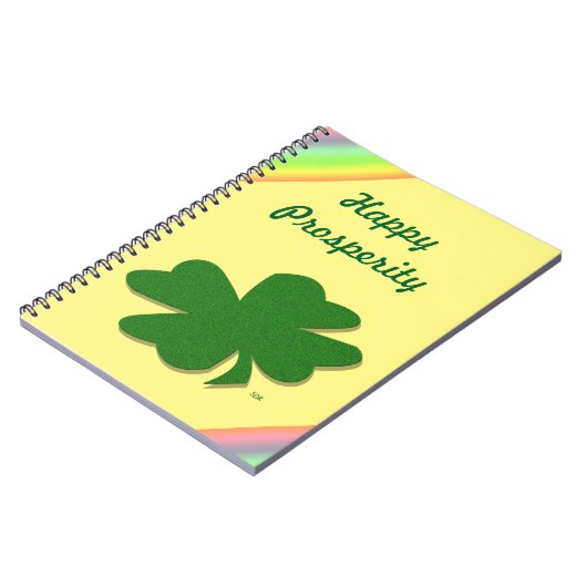 Blatt-Klee der U-Auswahl Farbgrün-viel Notizblock (Linke Seite)