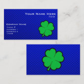 Blatt-Klee des Blau-4 Visitenkarte (Vorne/Hinten)