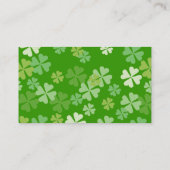 Blatt-Klee-Entwurf des Grün-vier Visitenkarte (Rückseite)