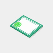 Blatt-Klee-Grün-Iren Z glückliche keltische Post-it Klebezettel (angewinkelt)