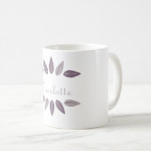 Blatt-Kranz-Monogramm Kaffeetasse (VorderseiteRechts)