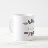 Blatt-Kranz-Monogramm Kaffeetasse (Vorderseite Links)
