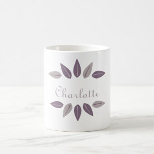 Blatt-Kranz-Monogramm Kaffeetasse