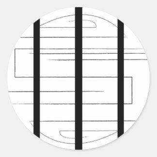 Blatt Labyrinth-Aufkleber Runder Aufkleber