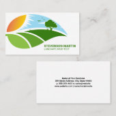 Blatt Landschaftsgrafik | Gärtner Visitenkarte (Vorne/Hinten)
