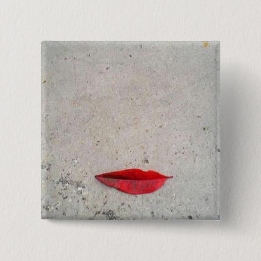 "Blatt-Lippen" Foto-Knopf Button (Vorderseite)