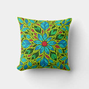 Blatt-Mandala-Design Kissen