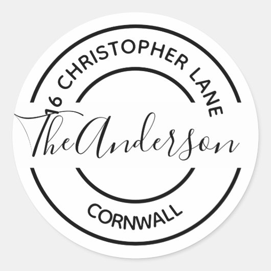 Blatt mit 20 Aufklebern - Familie oder Unternehmen Runder Aufkleber (Vorderseite)