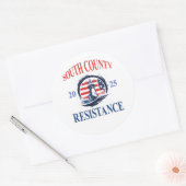 Blatt mit sechs Aufklebern Runder Aufkleber (Umschlag)