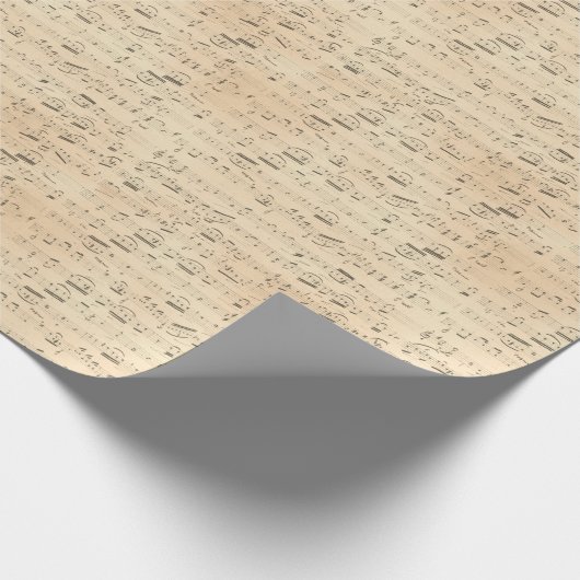 Blatt Music Treble Clef Altes Papier Niedlich Mode Geschenkpapier (Ecke)