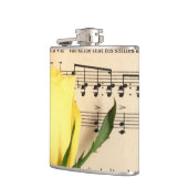 Blatt Music Yellow Rose Flachmann (Links)
