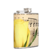 Blatt Music Yellow Rose Flachmann (Rechts)