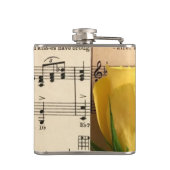 Blatt Music Yellow Rose Flachmann (Rückseite)