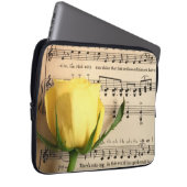 Blatt Music Yellow Rose Laptopschutzhülle (Vorne Rechts)