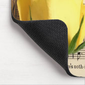 Blatt Music Yellow Rose Mousepad (Ecke)