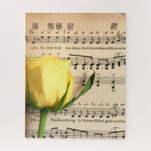 Blatt Music Yellow Rose Puzzle