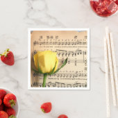 Blatt Music Yellow Rose Serviette (Beispiel)