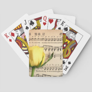Blatt Music Yellow Rose Spielkarten
