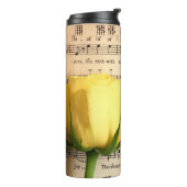 Blatt Music Yellow Rose Thermosbecher (Nach links gedreht)