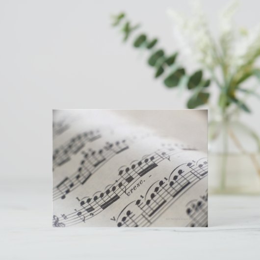 Blatt Musik 9 Postkarte (Stehend Vorderseite)