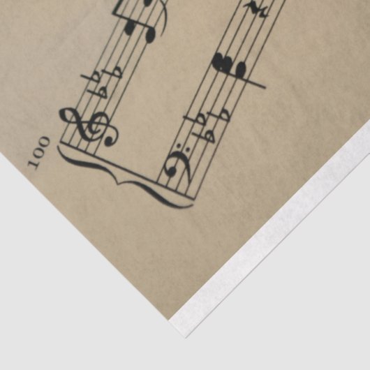 Blatt Musikdokument Hintergrund 2 Decoupage Seidenpapier (Ausschnitt)