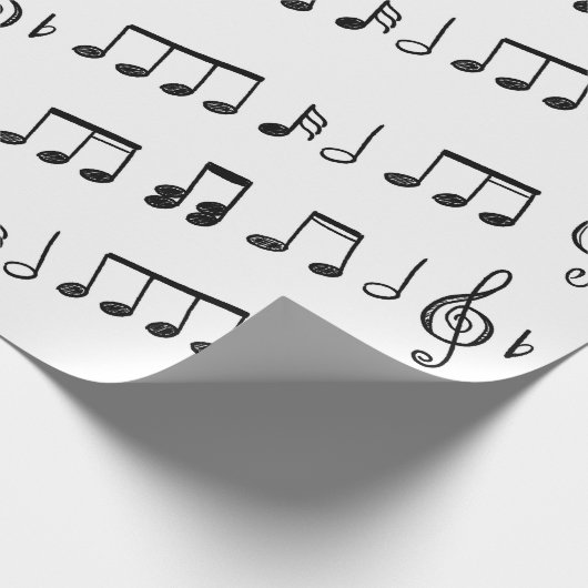 Blatt-Musiknoten Geschenkpapier (Ecke)