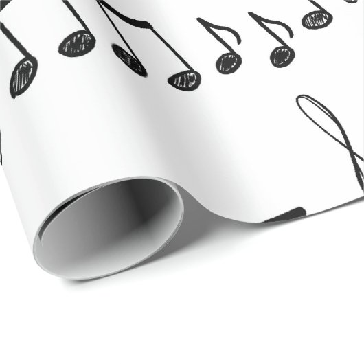 Blatt-Musiknoten Geschenkpapier (Rolleneckpunkt)