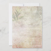 Blatt-Musiknoten hören Hochzeiten Einladung (Rückseite)