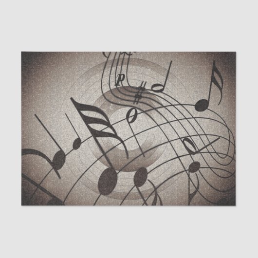 Blatt Musiknoten Musiker Decoupage Seidenpapier (Vorderseite)