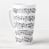 Blatt Musiknoten Riesenkaffee Tasse (Linke Ecke)